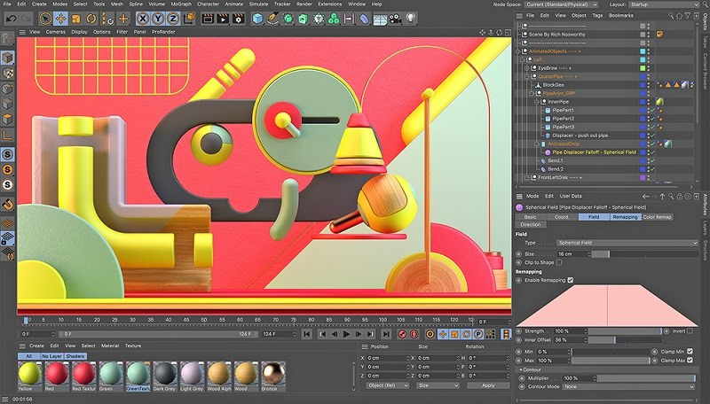 Cinema 4D - Giao diện làm việc