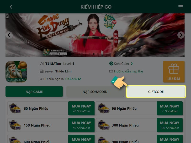 Code Kiếm Hiệp GO Mới Nhất 2024: Hướng Dẫn Nhập Code Chi Tiết