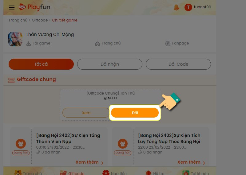 Hướng Dẫn Nhập Code Thần Vương Chi Mộng Mới Nhất 2024