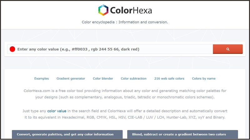 ColorHexa - Bách khoa toàn thư về màu sắc