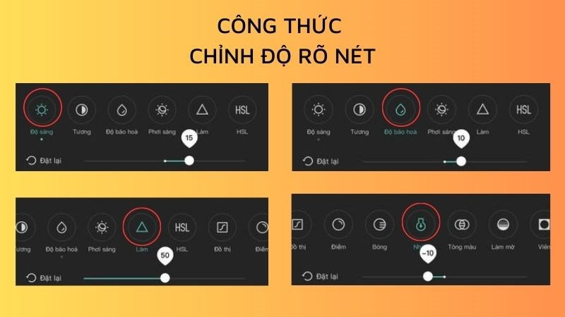 Công thức chỉnh độ sắc nét nâng cao