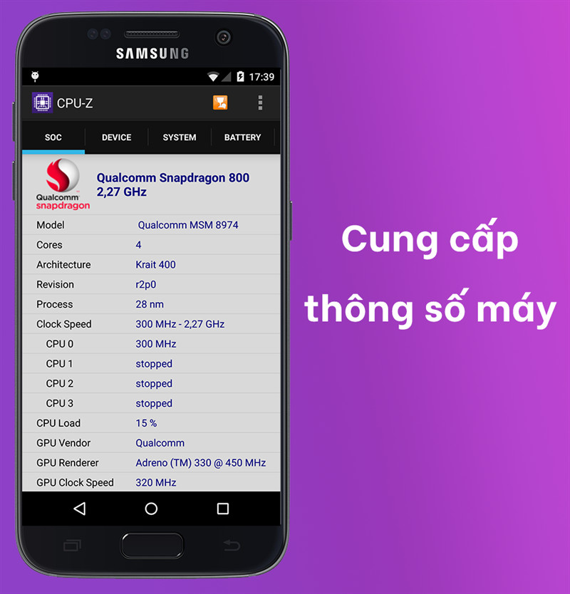 Cung cấp thông số máy