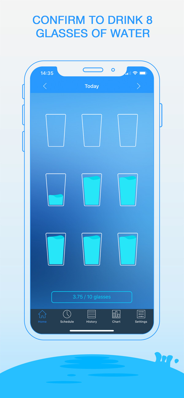 Daily Water: App nhắc nhở uống nước