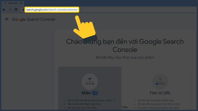 Đăng nhập Google Search Console