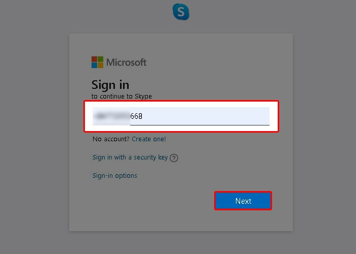 Đăng nhập Skype Web bằng Email/SĐT/ID