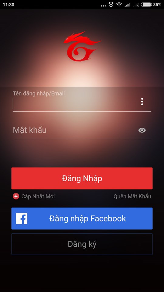 Đăng nhập tài khoản Garena