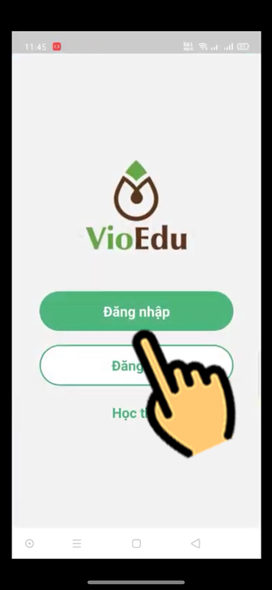 Đăng nhập VioEdu trên điện thoại