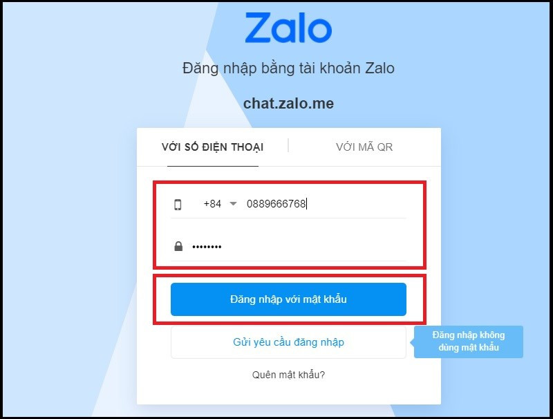 Đăng nhập Zalo Web