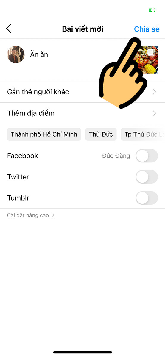 Đăng nhiều ảnh trong bài viết Instagram