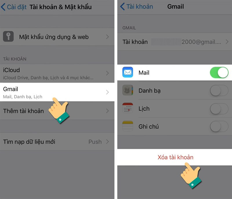 Đăng xuất Gmail trên iOS