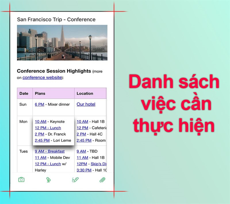 Danh s&aacute;ch c&ocirc;ng việc cần thực hiện