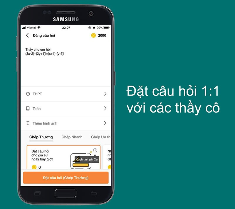 Đặt câu hỏi cho gia sư