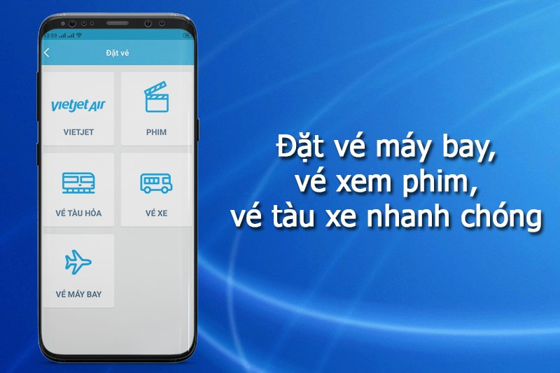 Đặt v&eacute; m&aacute;y bay, v&eacute; xem phim, v&eacute; t&agrave;u xe