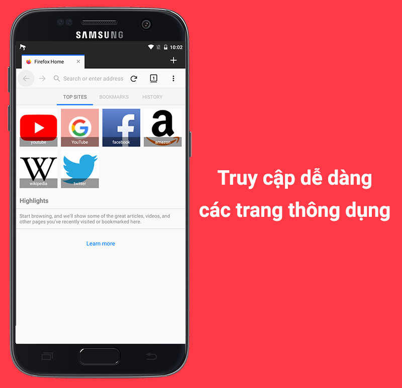 Dễ d&agrave;ng truy cập v&agrave;o những trang website th&ocirc;ng dụng