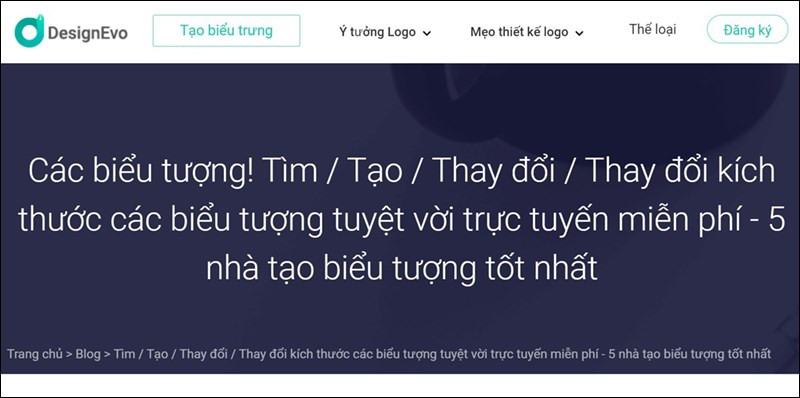 DesignEvo: Tạo Logo và Icon Miễn Phí