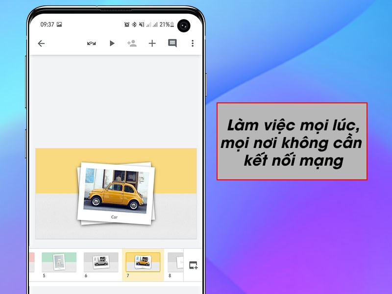 Điều khiển b&agrave;i thuyết tr&igrave;nh với điện thoại