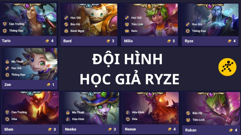 Đội hình Học Giả Ryze DTCL mùa 12