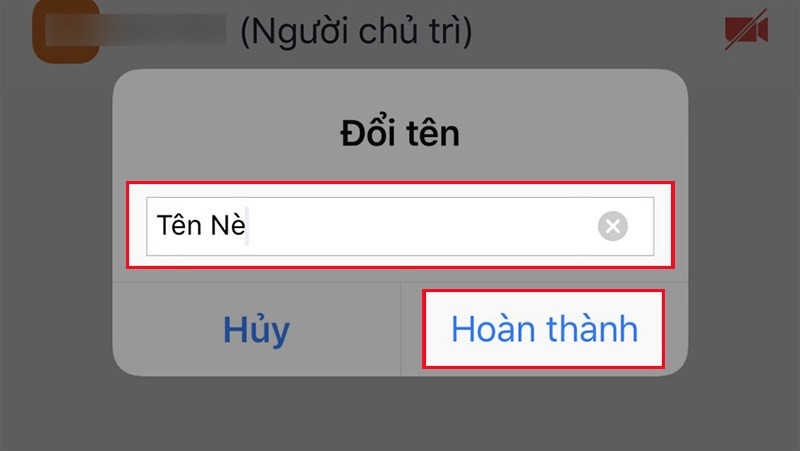 Đổi tên Zoom trên điện thoại