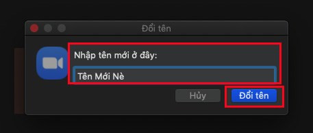 Đổi tên Zoom trên máy tính