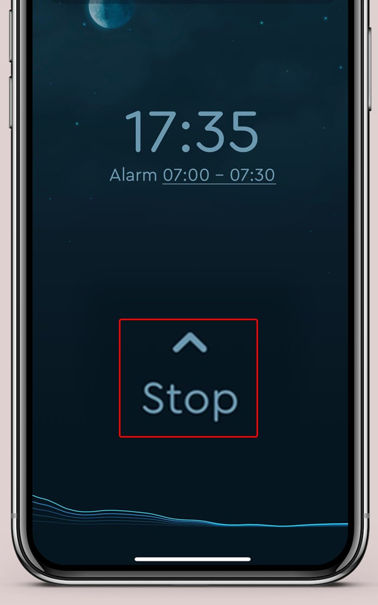 Dừng báo thức Sleep Cycle