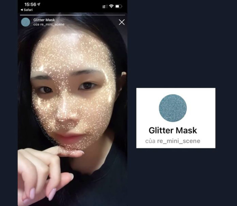 Filter mặt nạ lấp lánh Glitter Mask