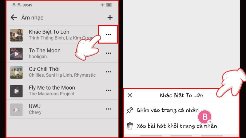 Ghim bài hát lên trang cá nhân