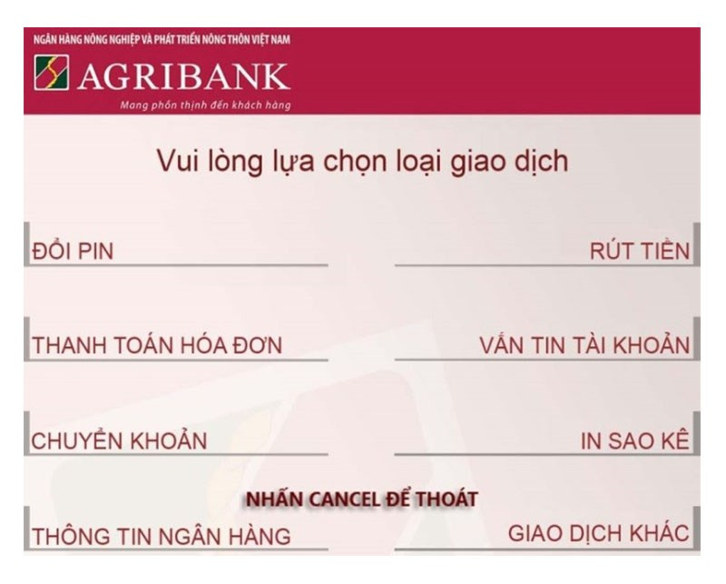 Giao dịch khác tại ATM