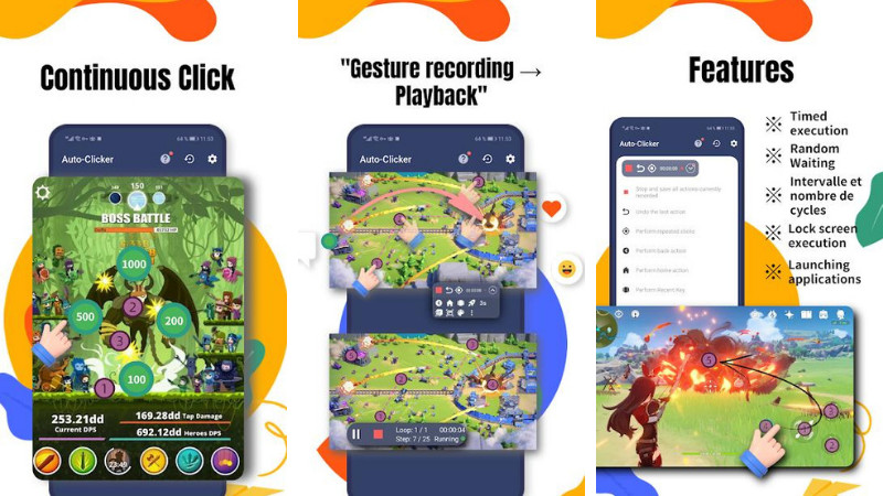 Giao diện Auto Clicker app for games