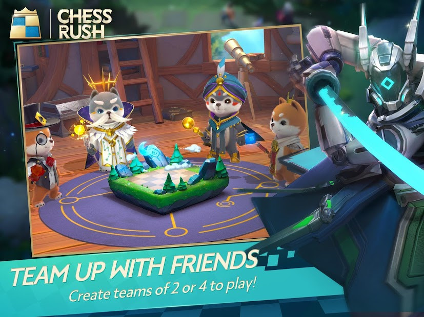 Giao diện chiến đấu trong Chess Rush