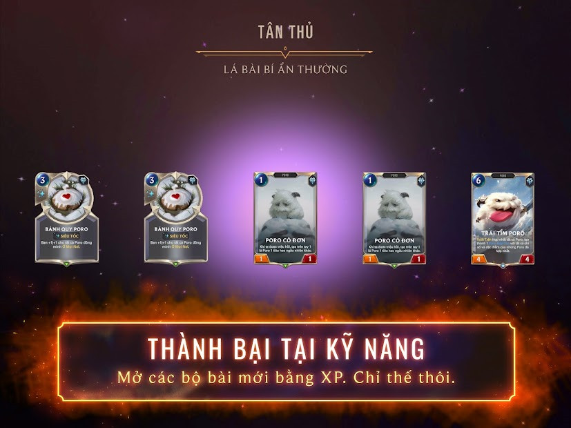 Giao diện chơi game Huyền Thoại Runeterra