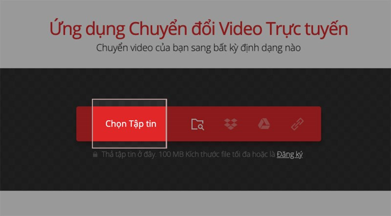 Giao diện Convertio.co