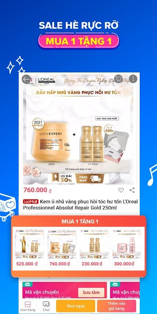 Giao diện giỏ hàng trên Lazada