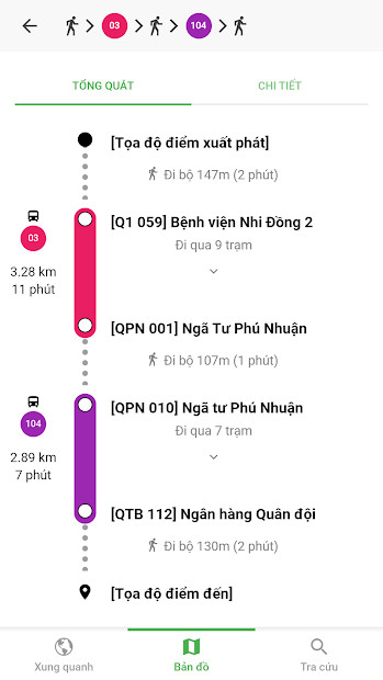 Giao diện Go!Bus trên iOS