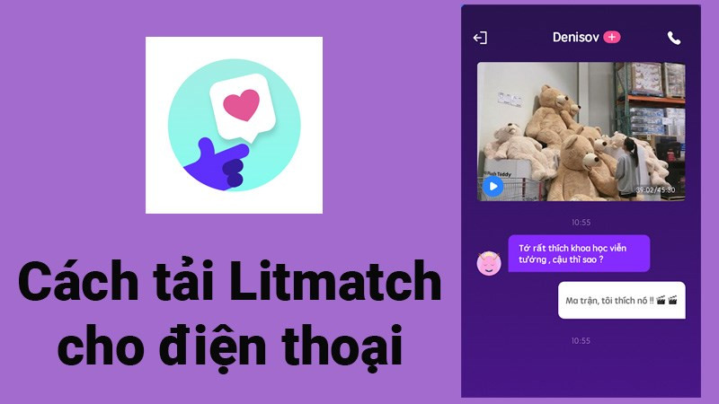 Giao diện Litmatch trên điện thoại