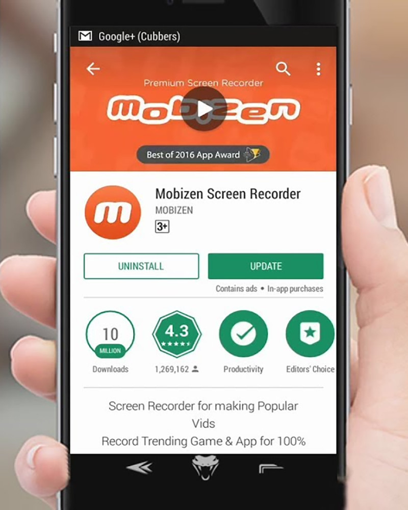 Giao diện Mobizen Screen Recorder