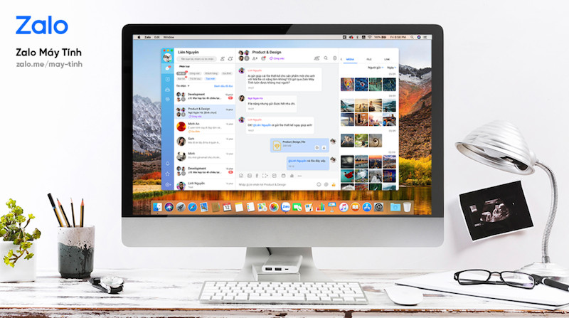 Giao diện nhắn tin Zalo PC