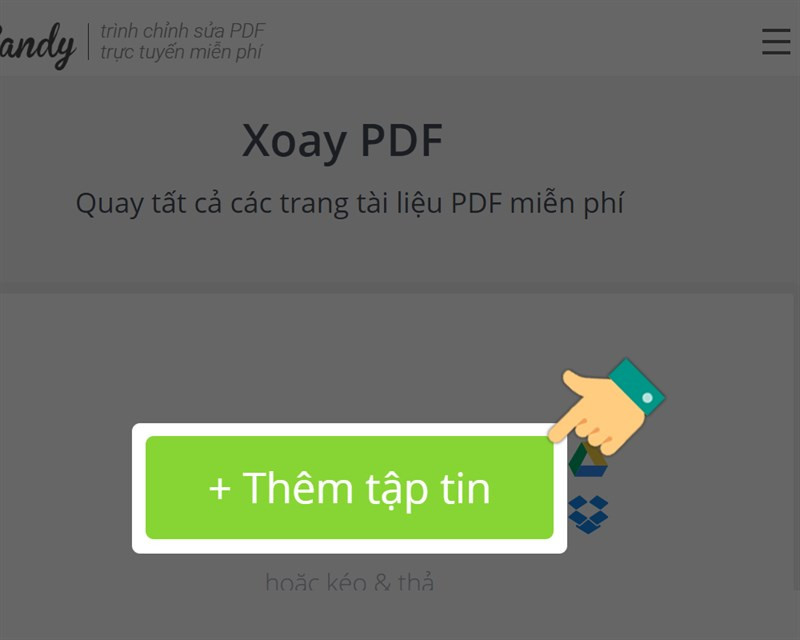 Giao diện PDF Candy