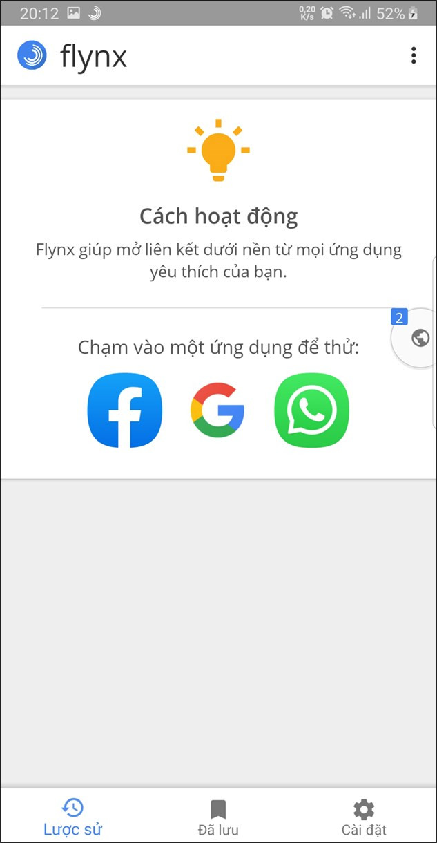 Giao diện trình duyệt Flynx