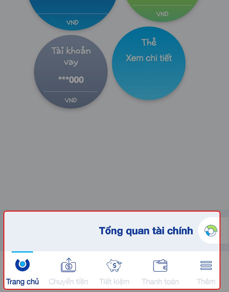 Giao diện ứng dụng ACB Mobile Banking