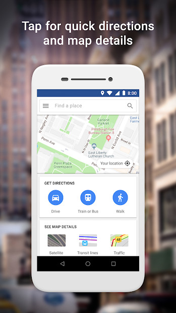 Giao diện ứng dụng Google Maps Go- Bản đồ, tìm đường cho máy cấu hình yếu