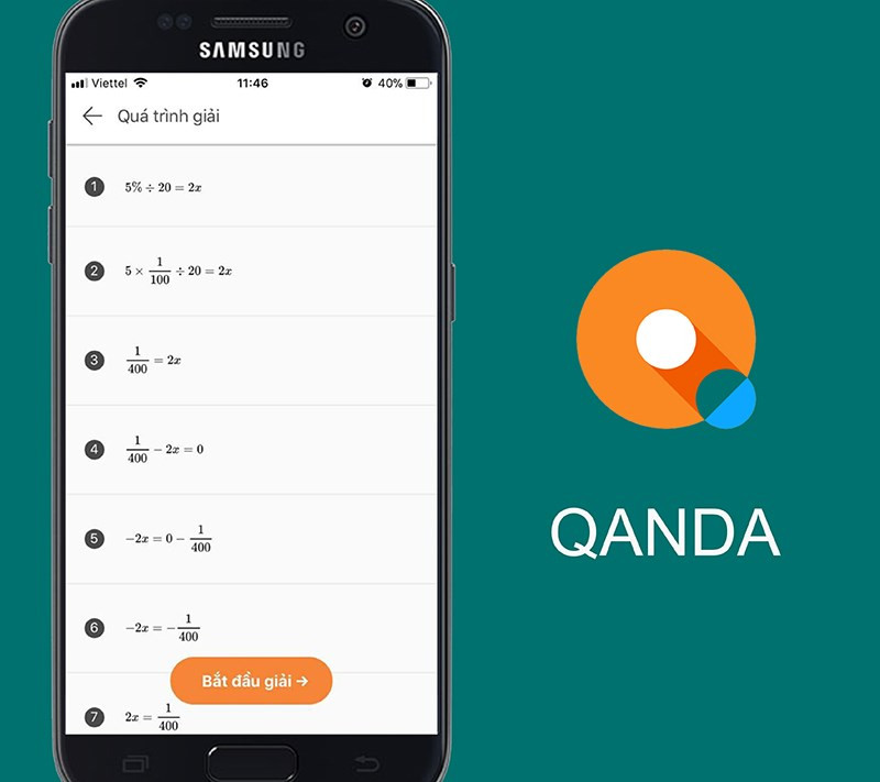 Giao diện ứng dụng Qanda