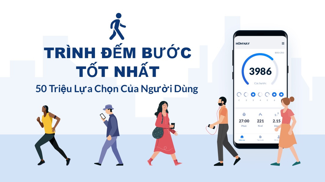 Giao diện ứng dụng theo dõi bước chân