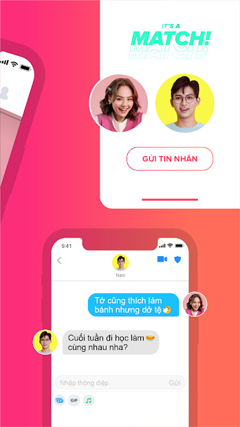 Giao diện ứng dụng Tinder