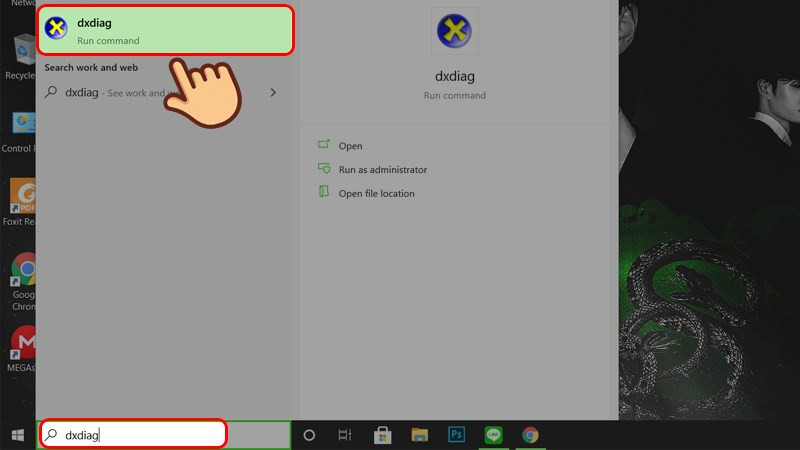 Gõ dxdiag để kiểm tra phiên bản