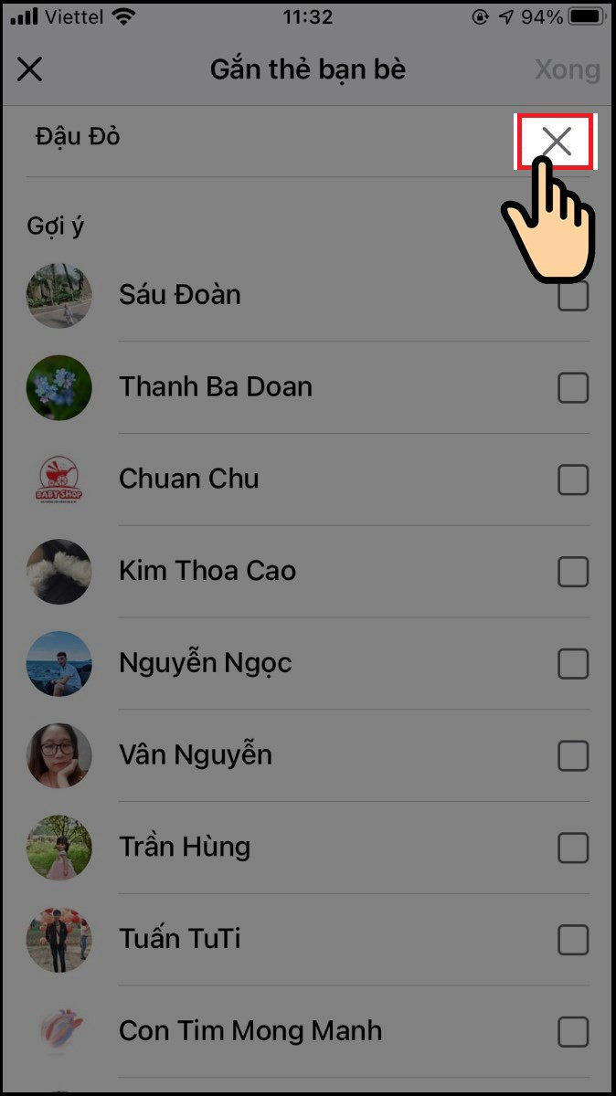 Gỡ tag bạn bè