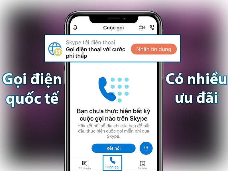 Gọi điện thoại quốc tế với Skype