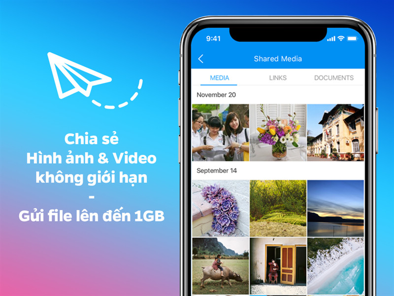 gửi file không giới hạn