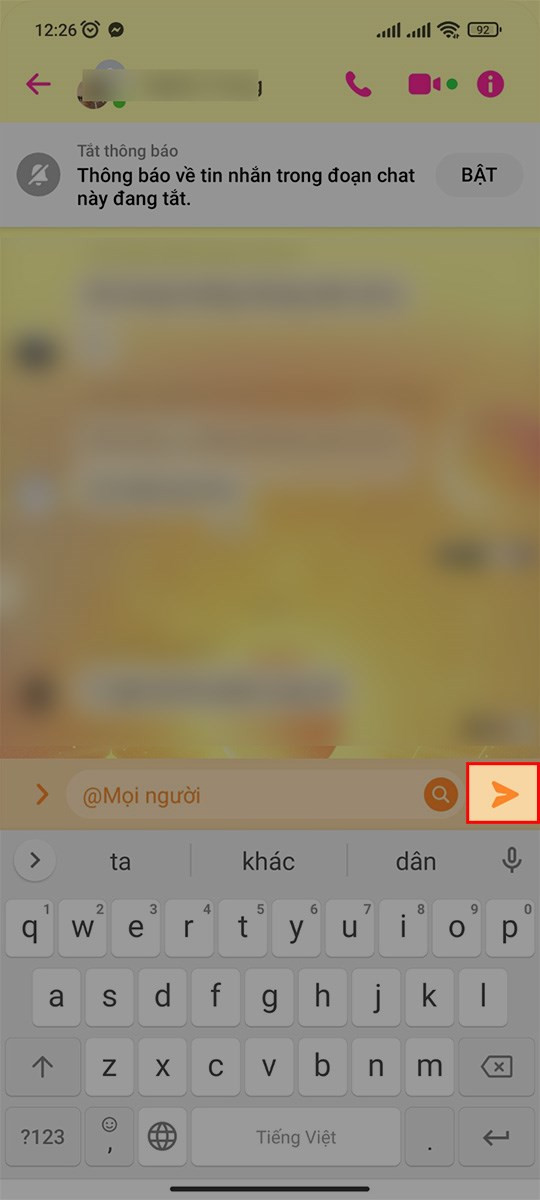 Gửi tin nhắn tag all trên Messenger