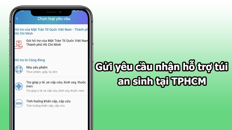 Gửi yêu cầu nhận hỗ trợ túi an sinh