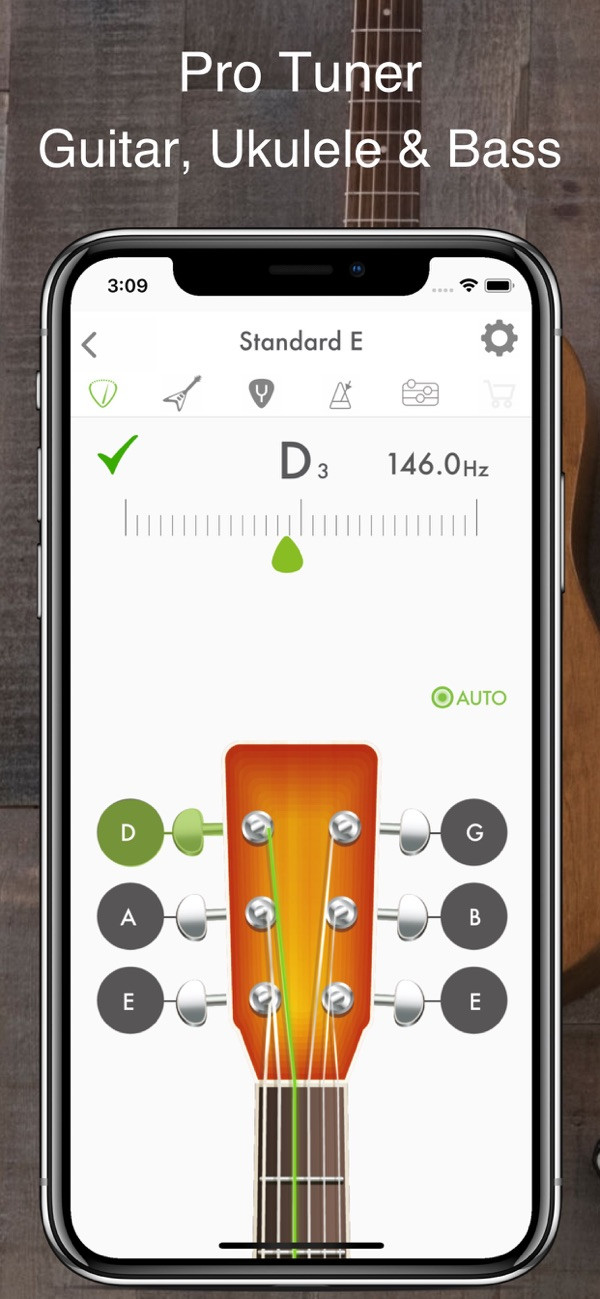 Guitar, Bass v&agrave; Ukulele Tuner